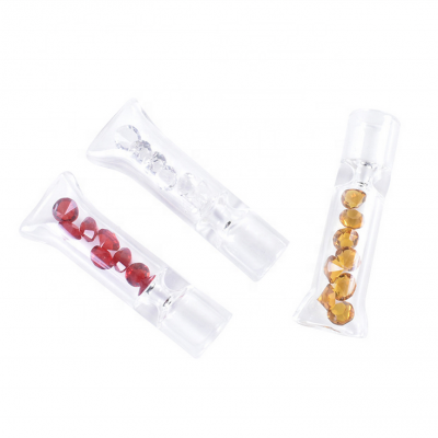 Hot sale smoking accessories glass tips diamond decoration weed rolling tips smoking filters