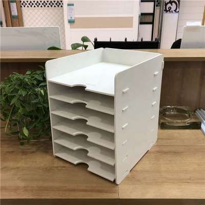 6 tier Office Desk Document File Organizer Desktop Stationery Rack Holder Organiser for A4 Paper Magazine and Documents