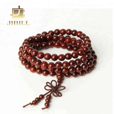 Original Handwork Natural 6mm 108pcs Buddha Bracelets & Bangle Wood Red Sandalwood Beads