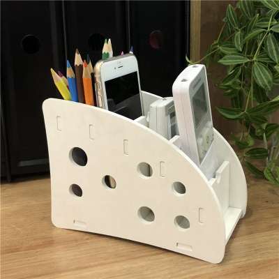 Home Decor Chic Plastic Desk Organizer For pen brush mobile phone remote control holder