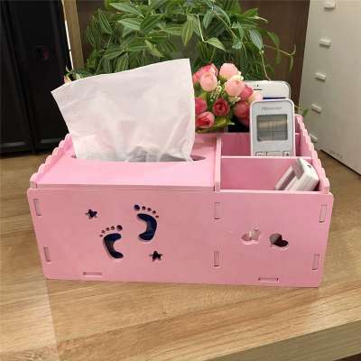 Creative Living Room Napkins PVC Storage Tissue Box Multifunctional living Room Desktop Organizer