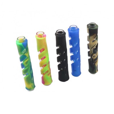 Factory direct sale silicone glass smoking tips one hitter pipe cigarette rolling tips