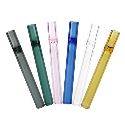 Factory Direct Sale Glass Pipe Useful Accessories  Mix Color Glass One Hitter