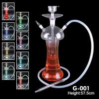 Factory hot sale hand blown clear glass hookah al fakher